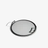 Defile Small Round Leather Tray Grey