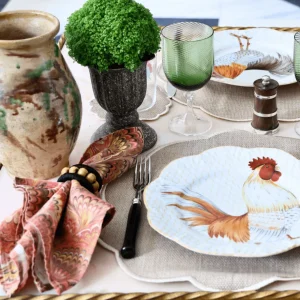 Fan Marble Linen Napkin