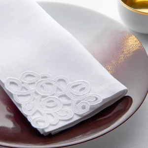 Florence White Lace Corner Napkin