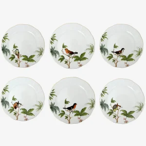 Foret Bird Dessert Plate - Set of 6