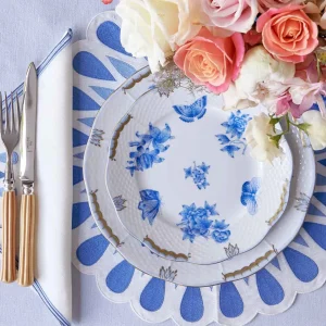 Fortuna Dessert Plate Blue