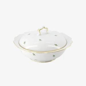 Grape Leaves Serving Dish with Lid