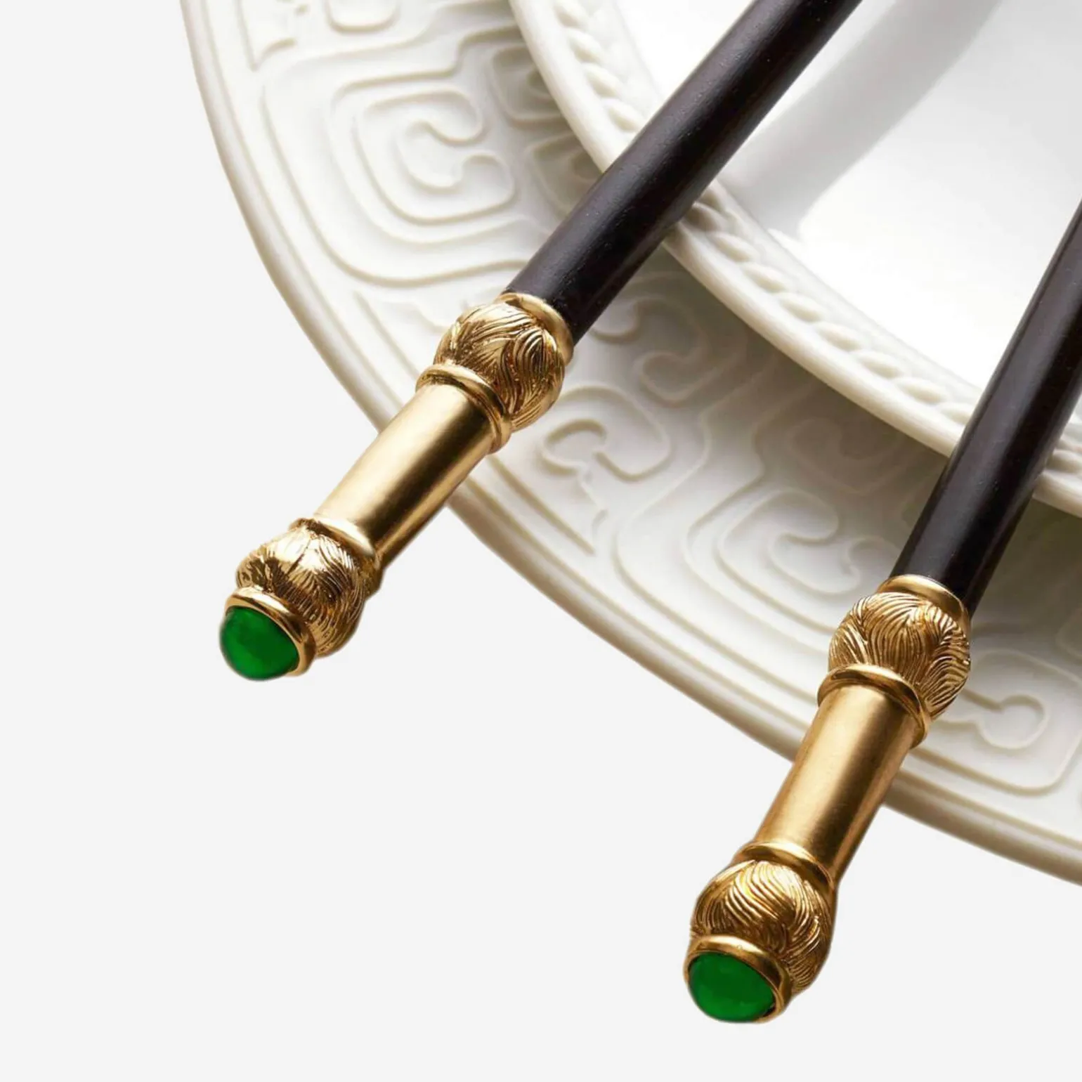 han_gold_chopsticks__set__1.webp Han Gold Chopsticks - Set of 2 Pairs