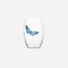 Hand-Painted Butterfly Convex Tumbler - 1 Butterfly