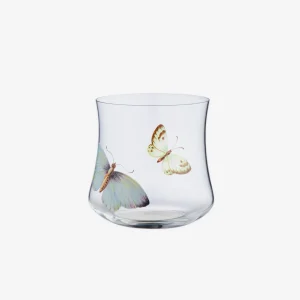 Hand-painted Butterfly Low Tumbler - 2 Butterflies