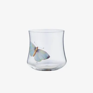 Hand-painted Butterfly Low Tumbler - 1 Butterfly
