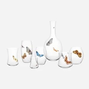 Hand-painted Butterfly Low Tumbler - 1 Butterfly