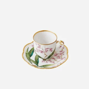 Histoires d'Orchidées Espresso Cup & Saucer
