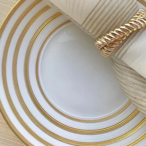 Hémisphère Gold Stripe Dinner Plate