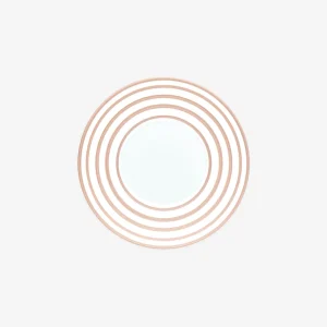 Hémisphère Metallic Pink Striped Dinner Plate