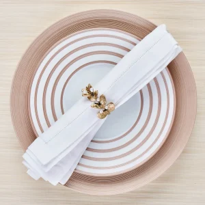 Hémisphère Metallic Pink Striped Dessert Plate