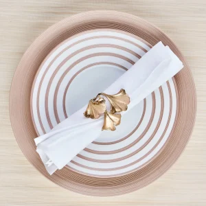 Hémisphère Metallic Pink Striped Dinner Plate