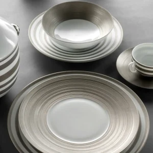 Hémisphère Platinum Stripe Dinner Plate
