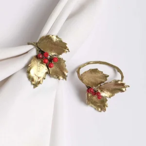 Holly Napkin Ring - Set of 4