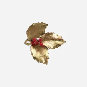 Holly Napkin Ring - Set of 4