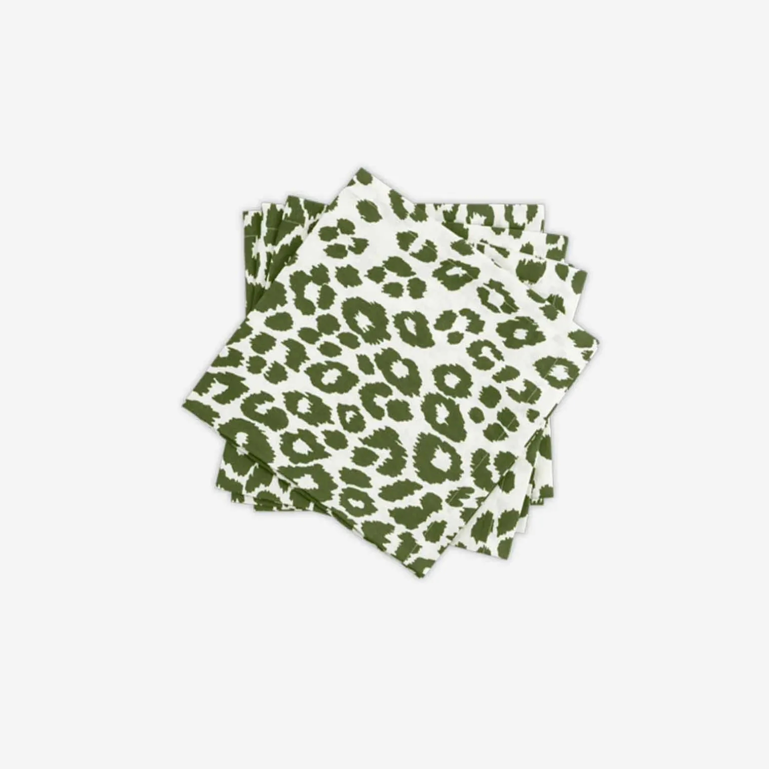iconic_leopard_napkin_gre_0.webp Iconic Leopard Napkin Green - Set of 4