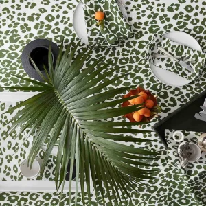 Iconic Leopard Napkin Green - Set of 4