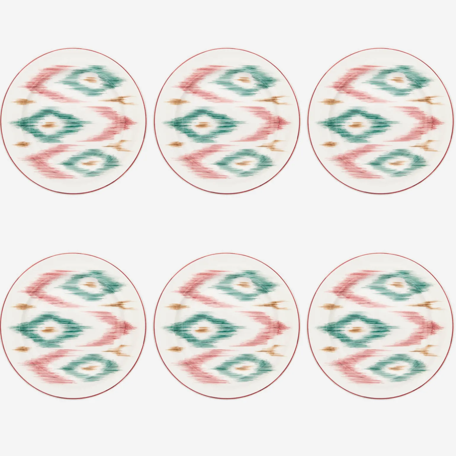 ikat_dessert_plate__set_o_0.webp Ikat Dessert Plate - Set of 6