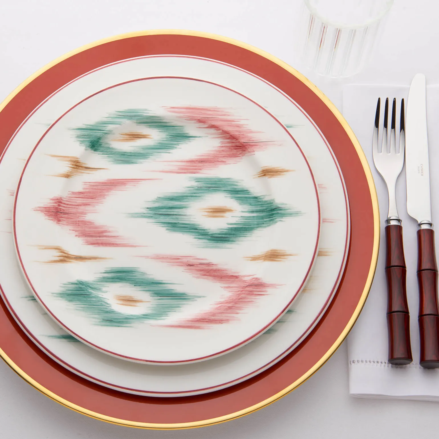 ikat_dessert_plate__set_o_2.webp Ikat Dessert Plate - Set of 6