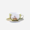 Indes Galantes Teacup & Saucer - Olive Green