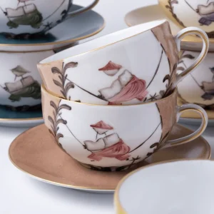 Indes Galantes Teacup & Saucer - Sherbert
