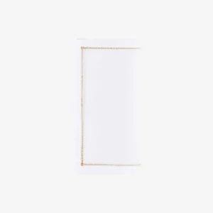 Infinity Hemstitch Gold Cocktail Napkin