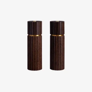 Ionic Salt & Pepper Set - Smoked Oak