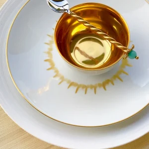 Iris Dessert Plate Gold