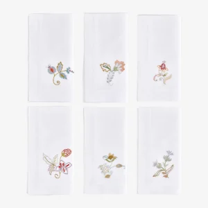 Jacobean Flowers Dinner Napkin Style I - Set of 6