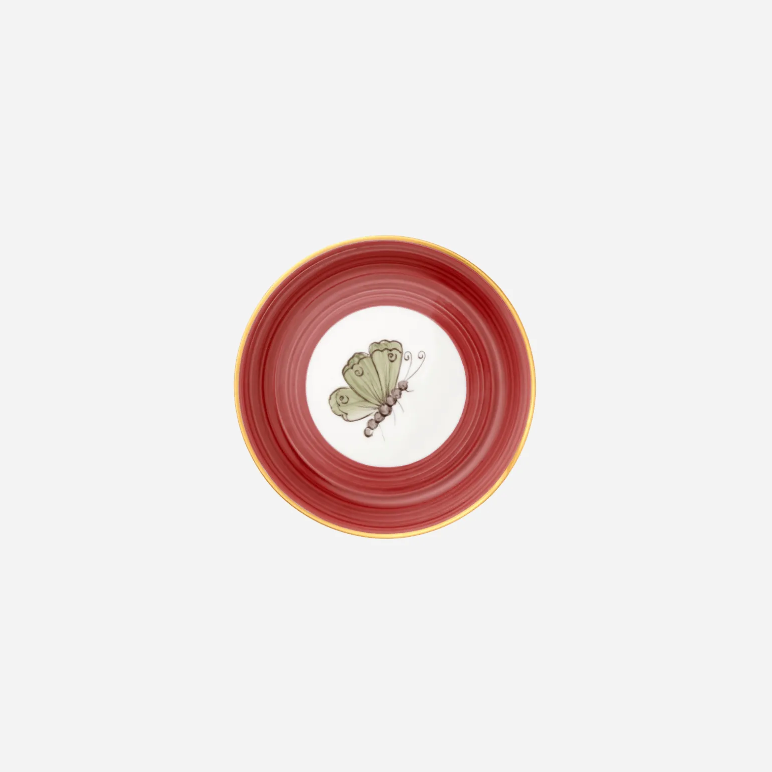 jardins_dudaipur_butterfl_0.webp Jardins d’Udaipur Butterfly Bread Plate - Berry Red