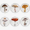 Les Champignons Dessert Plates - Set of 6