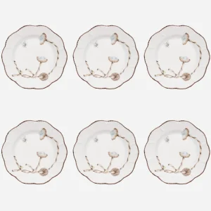 Les Champignons Dessert Plates - Set of 6