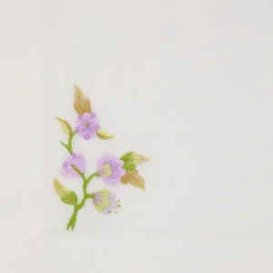Lilac Flower & Butterfly Tea Napkin - Set of 2