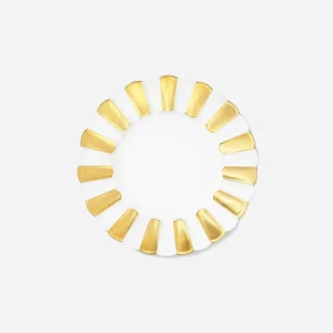 Melon Dessert Plate White Gold