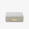 Modern Shagreen Jewellery Box Small - Dove