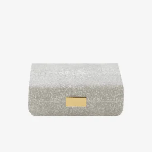 Modern Shagreen Jewellery Box Small - Dove