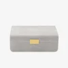 Modern Shagreen Jewellery Box Large - Dove