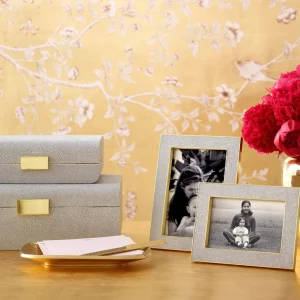 Modern Shagreen Jewellery Box Small - Dove