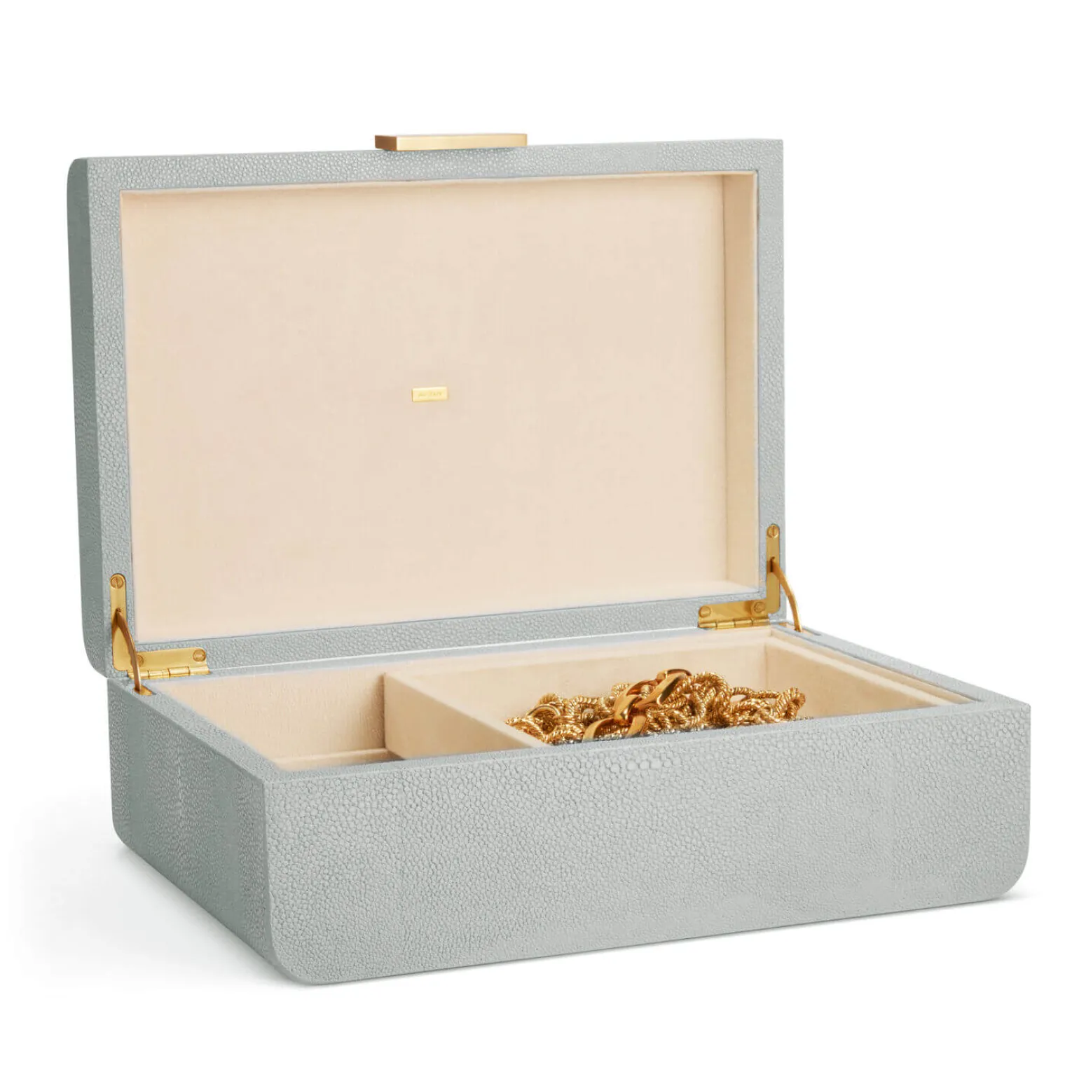modern_shagreen_jewellery_1.webp Modern Shagreen Jewellery Box Large - Dove