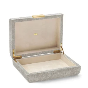 Modern Shagreen Jewellery Box Small - Dove