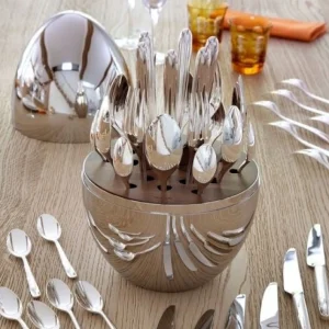 MOOD 24-Piece Silver Plated Cutlery Set