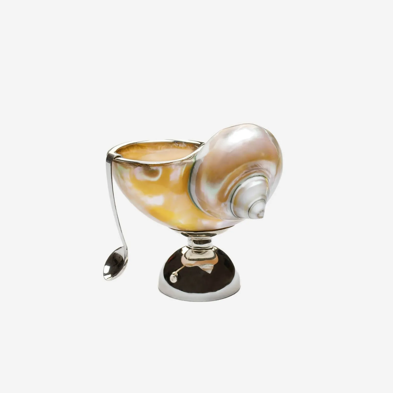 mother_of_pearl__silver_s_0.webp Mother of Pearl & Silver Shell Salt Cellar with Spoon