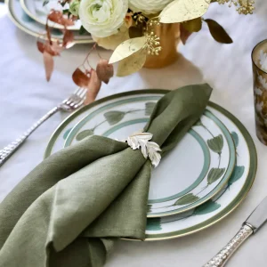 Mother of Pearl Garland Napkin Ring - Set of 4