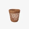 Navona Rattan Vase Toffee - Small