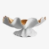 Neptune Bowl, White and Gold, Extra Large
