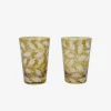 Oak Leaves Large Tumbler Taupe - Set of 2