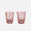 Oak Leaves Medium Tumbler Peach - Set of 2