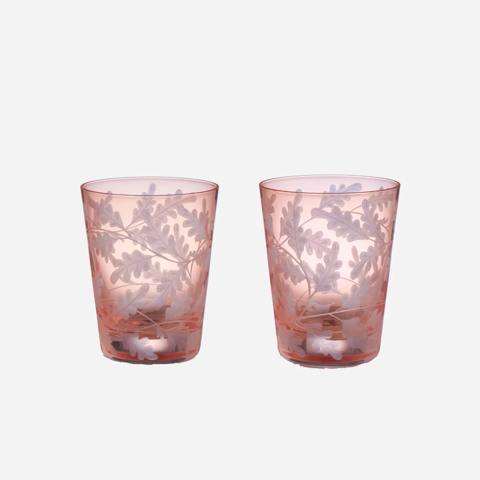 oak_leaves_medium_tumbler_0.webp Oak Leaves Medium Tumbler Peach - Set of 2