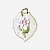 Old Master Magenta Tulips Leaf Dish