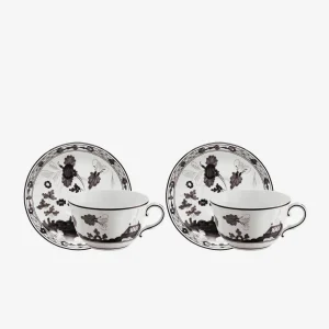 Oriente Italiano Teacup & Saucer Albus - Set of 2